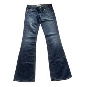 PAIGE Laurel Canyon Embroidered Flare Jeans | Dark Wash | Size 27